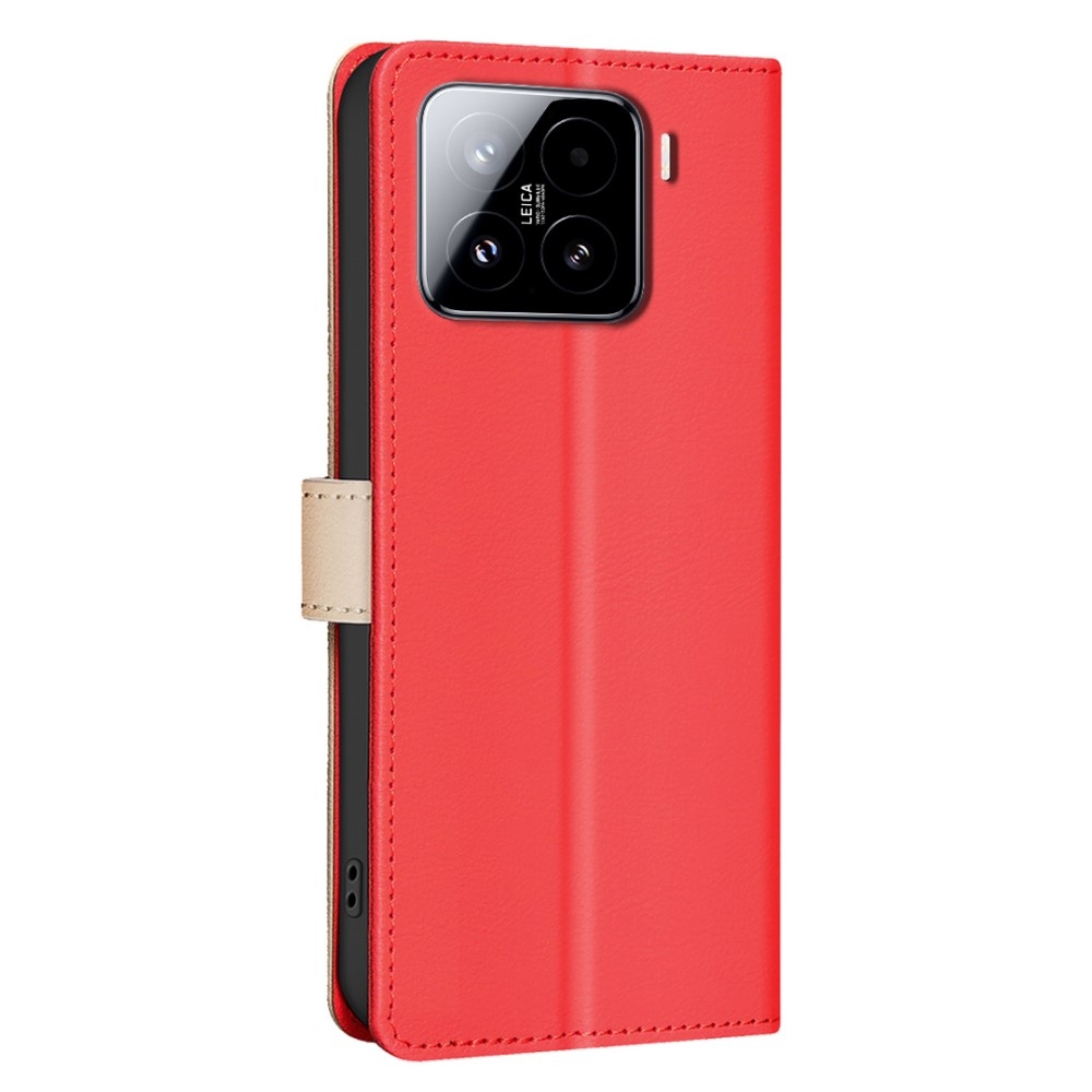 BNF DUO könyvtáska Xiaomi 15 Pro-hoz - piros