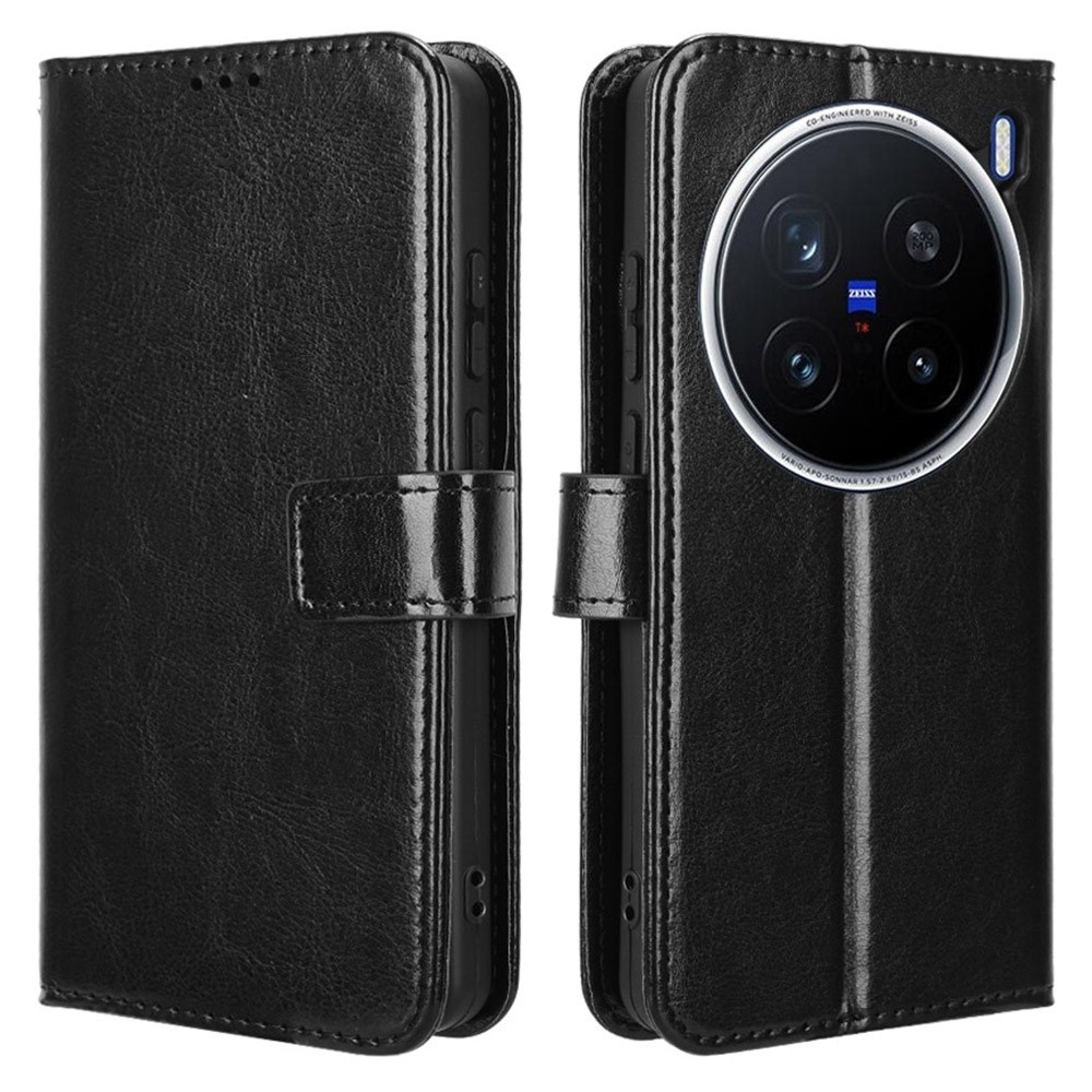 Őrült könyv tok a Vivo X200 Pro 5G-hez - fekete