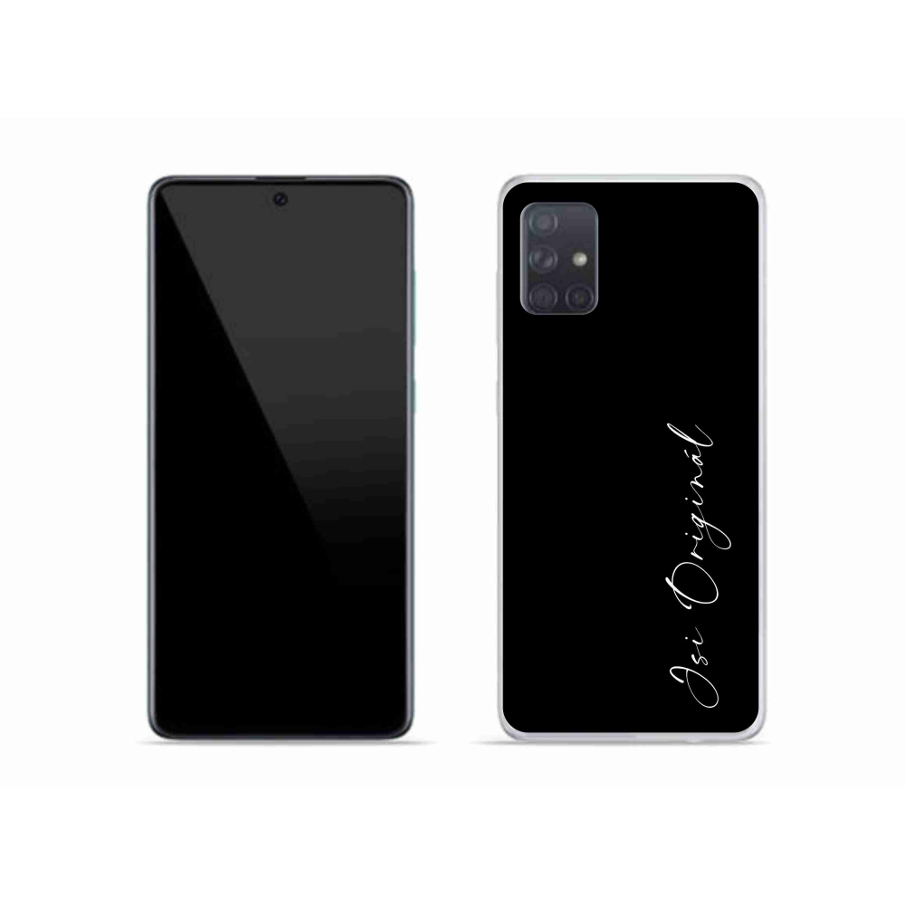 Gél borító mmCase Samsung Galaxy A51 - Ön az eredeti fekete háttérrel