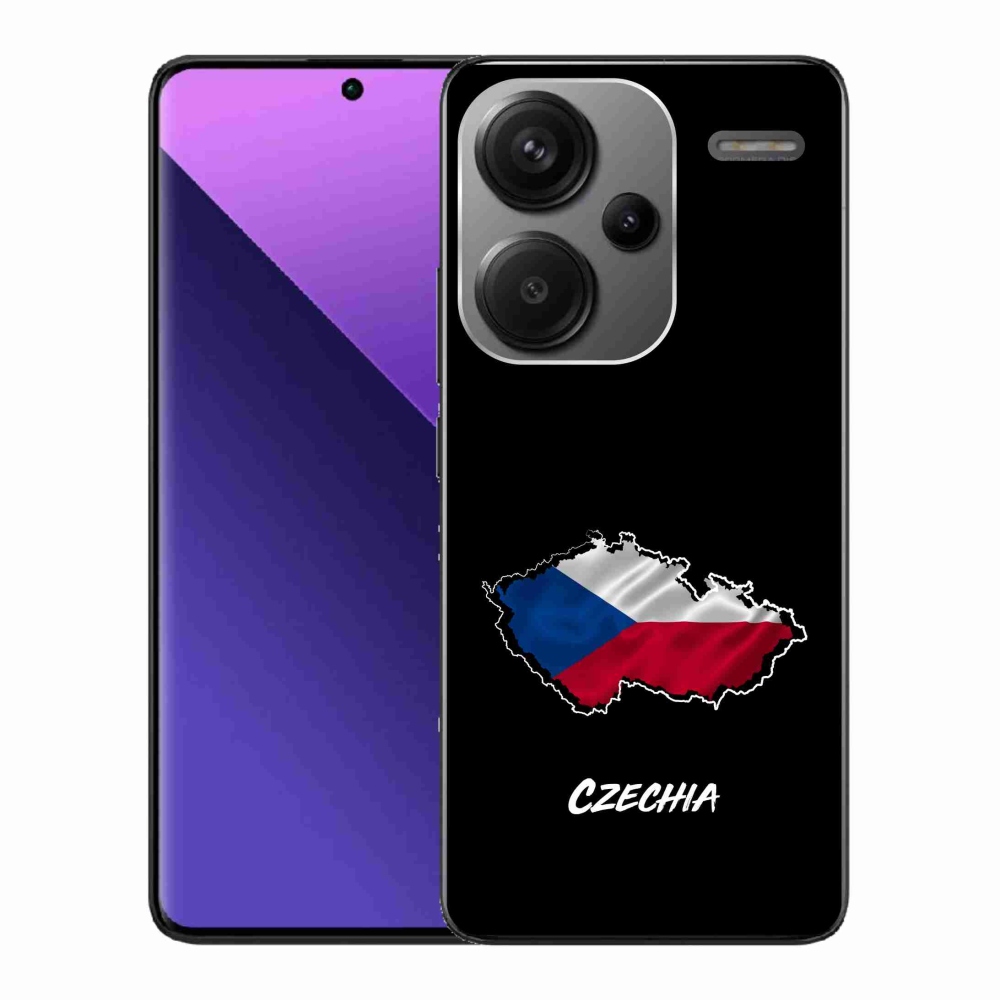 Gél borítás mmCase a Xiaomi Redmi Note 13 Pro+ 5G - Csehország fekete háttérrel