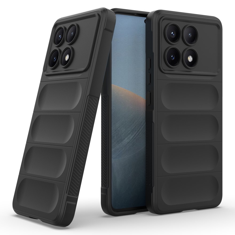 Rugg tartós gél tok a Xiaomi Poco X6 Pro 5G számára - fekete