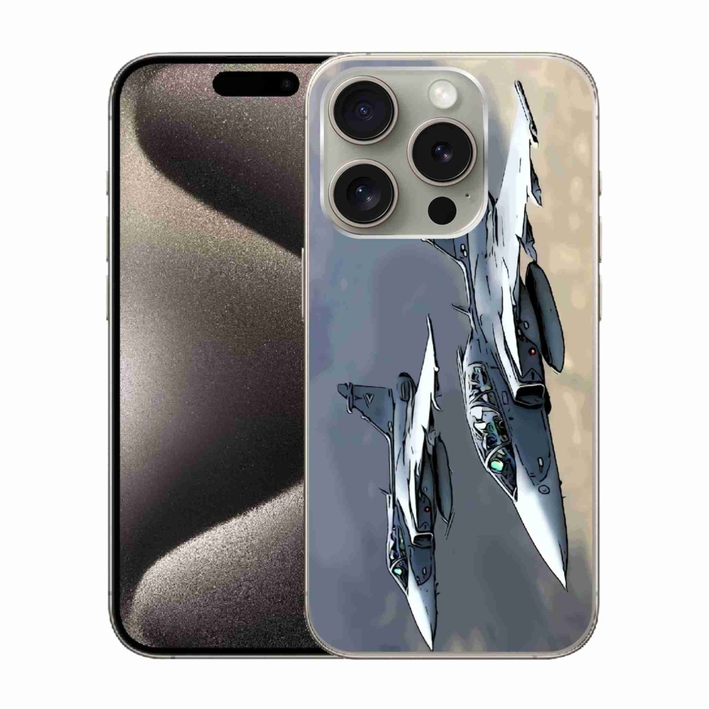 Zselés borítás mmCase iPhone 15 Pro készülékhez - vadászrepülők