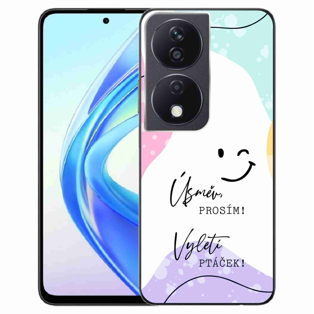 Gél borító mmCase a Honor X7b/Honor 90 Smart készülékhez - vicces szöveg 4 fehér háttérrel