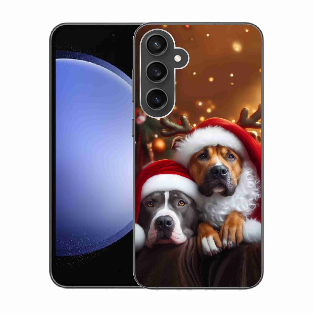Gél borítás mmCase Samsung Galaxy S23 FE - Karácsonyi kutyák
