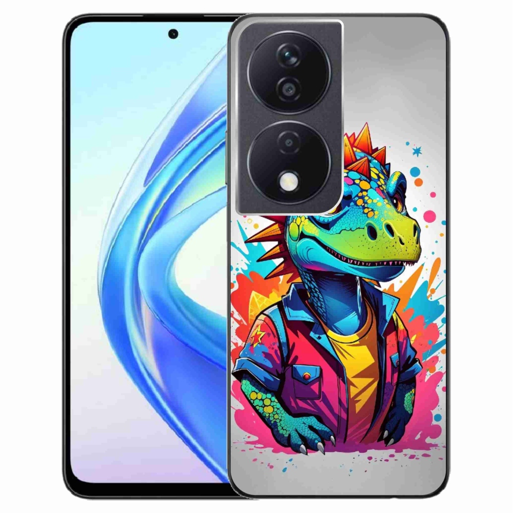 Zselés borítás mmCase a Honor X7b/Honor 90 Smart készülékhez - színes dinoszauruszok