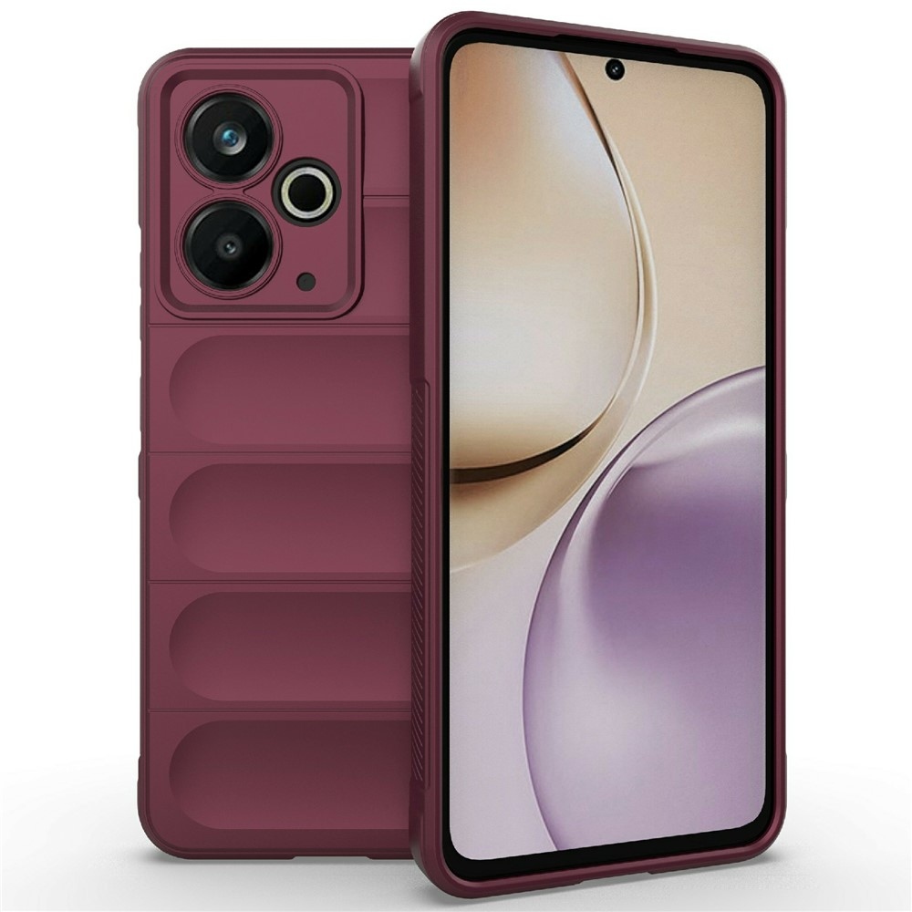 Rugg tartós zselés tok a Realme 14T 5G készülékhez - bordó színű