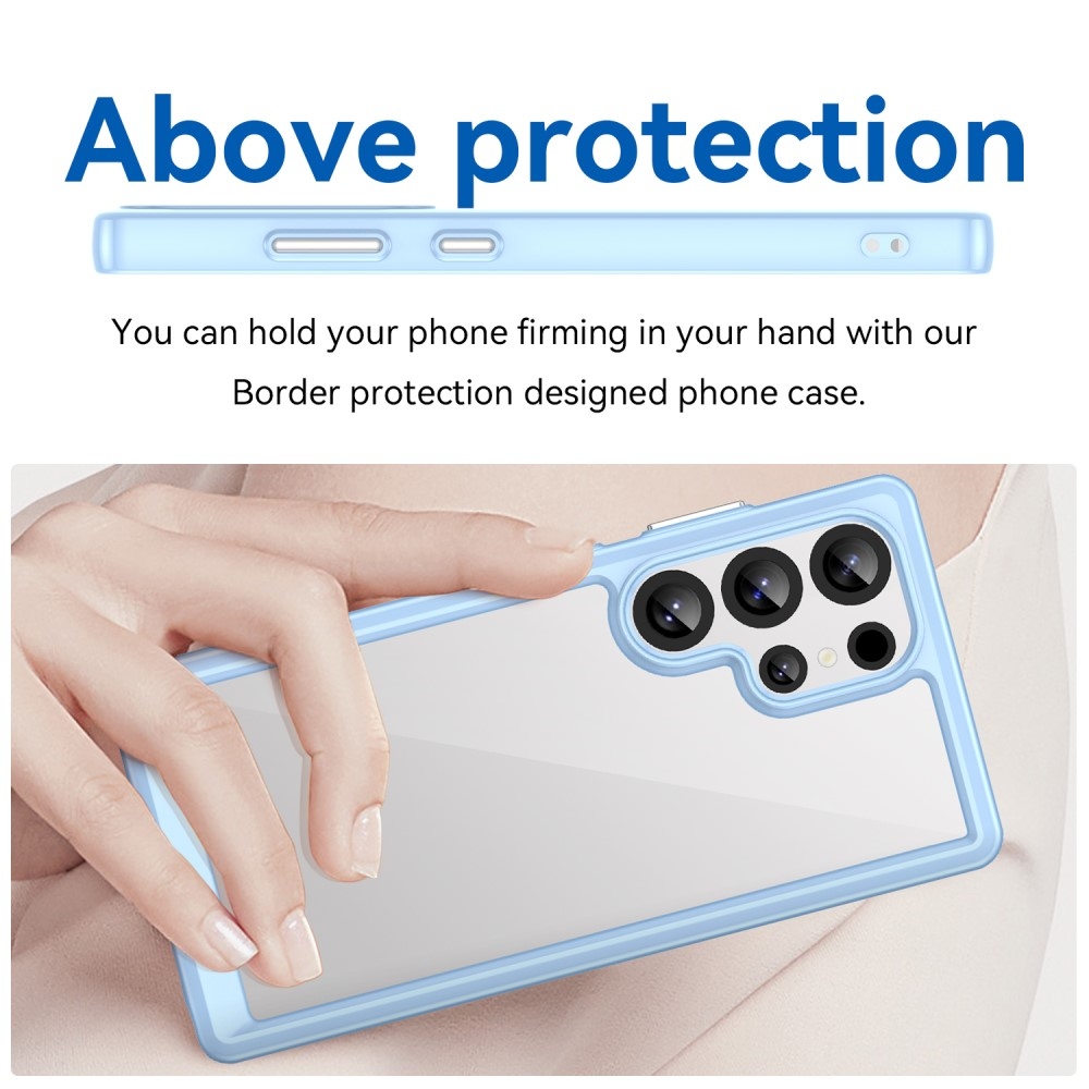 Gél tok kemény hátlappal Samsung Galaxy S25 Ultra készülékhez - kék