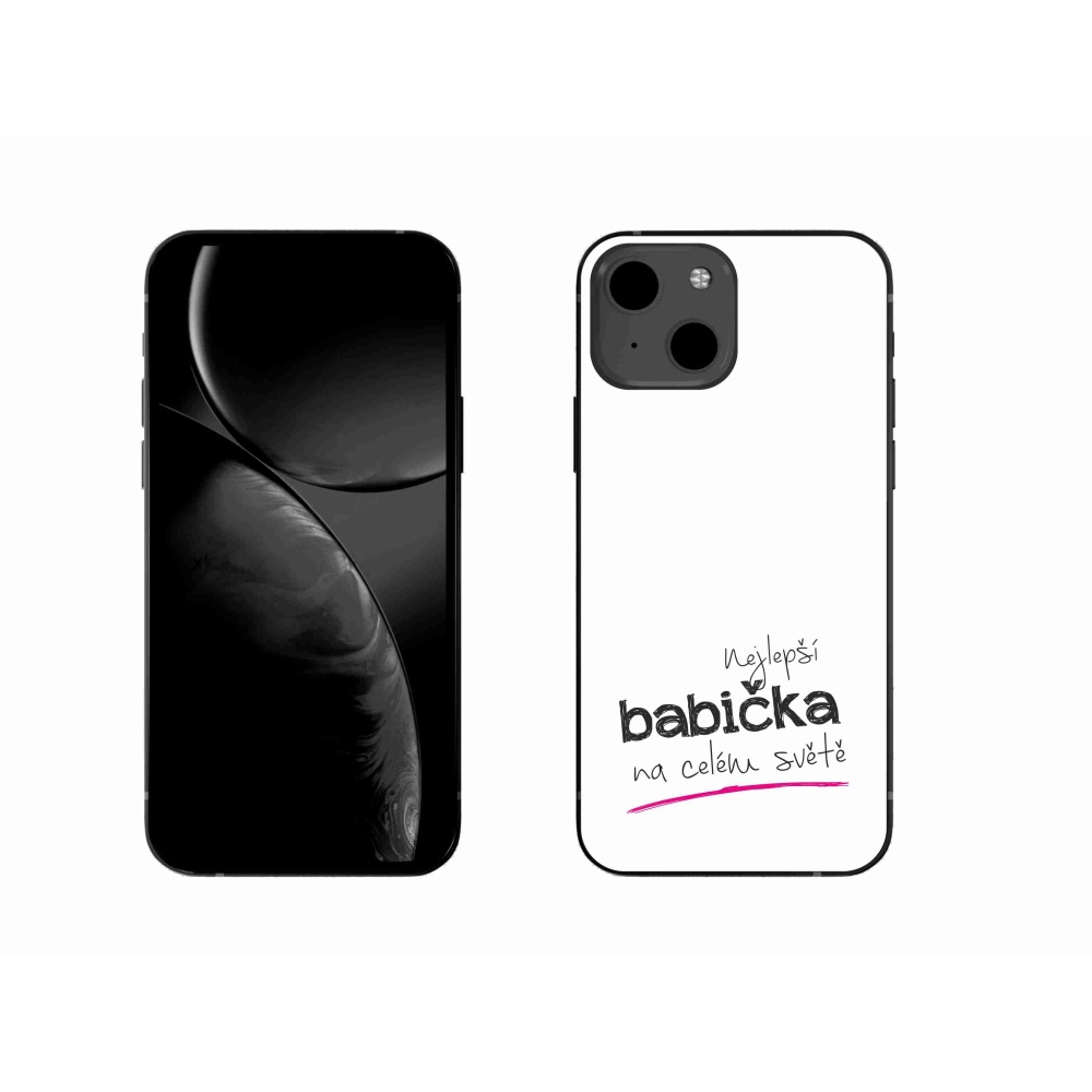 Gél borítás mmCase iPhone 13 6.1 - Legjobb nagyi 4 fehér háttérrel