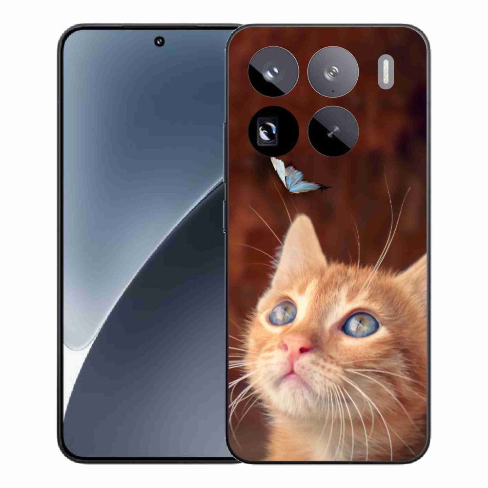 Gél borítás mmCase a Xiaomi 15 Pro-hoz - pillangó és cica