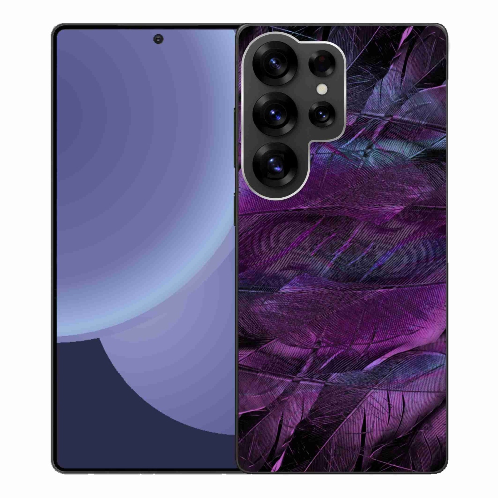Gél védőhuzat mmCase Samsung Galaxy S25 Ultra - lila tollakhoz