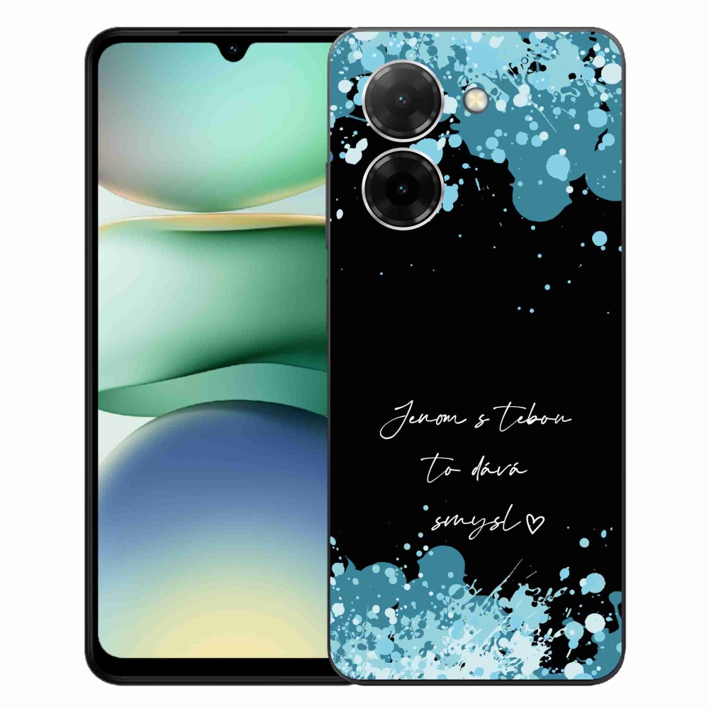Gél borító mmCase a Xiaomi Redmi A5 (171.7x77.8x8.3mm) - szerelem szöveg fekete háttérrel
