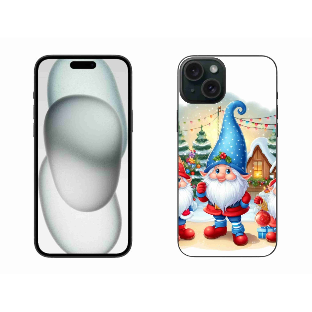 Gél borítás mmCase iPhone 15 Plus készülékhez - Karácsonyi manók