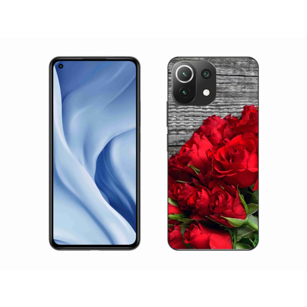 Gél borítás mmCase a Xiaomi 11 Lite 5G NE számára - piros rózsa