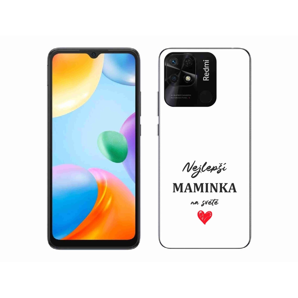 Gél borító mmCase a Xiaomi Redmi 10C - legjobb anya 1 fehér háttérrel