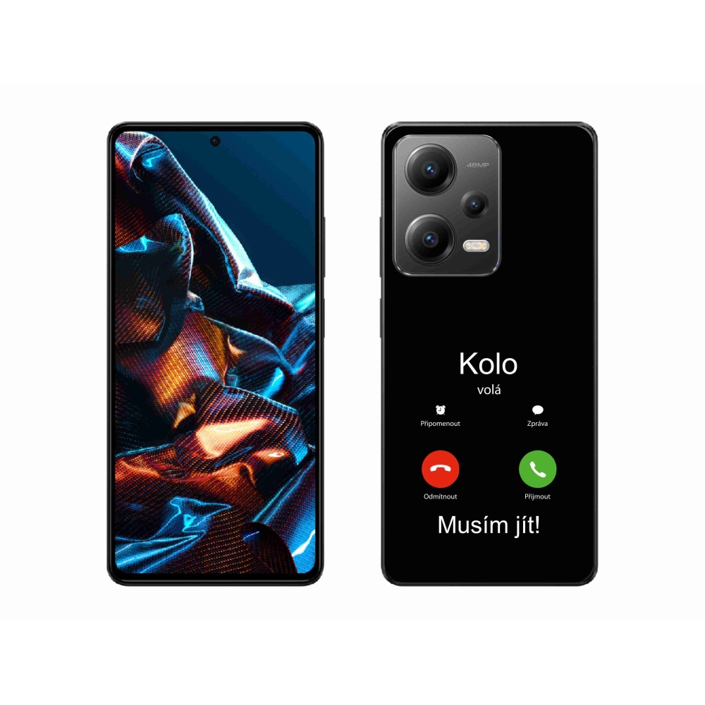 Gél borítás mmCase a Xiaomi Redmi Note 12 Pro 5G - kerek hívások fekete háttérrel