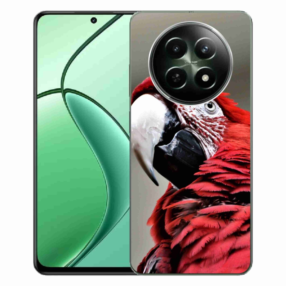 Gél tok mmCase a Realme 12 5G/12x 5G készülékhez - papagájpapagáj piros