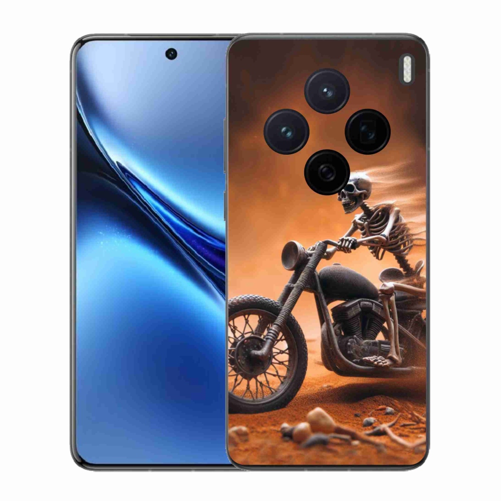 Gél borítás mmCase a Vivo X200 5G-hez - csontváz a motorkerékpáron