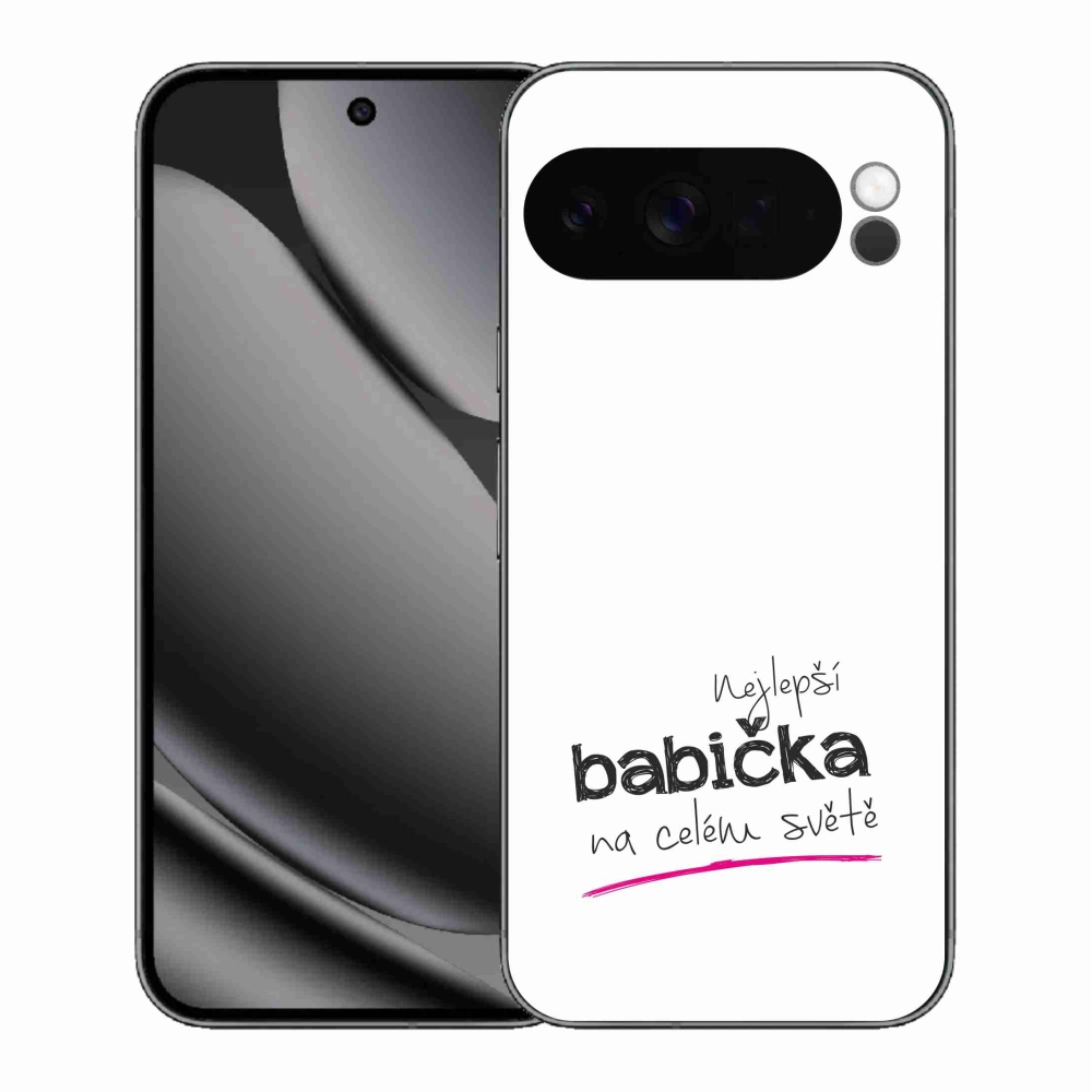 Gél borítás mmCase a Google Pixel 10 Pro XL-hez - Legjobb nagyi 4 fehér háttérrel