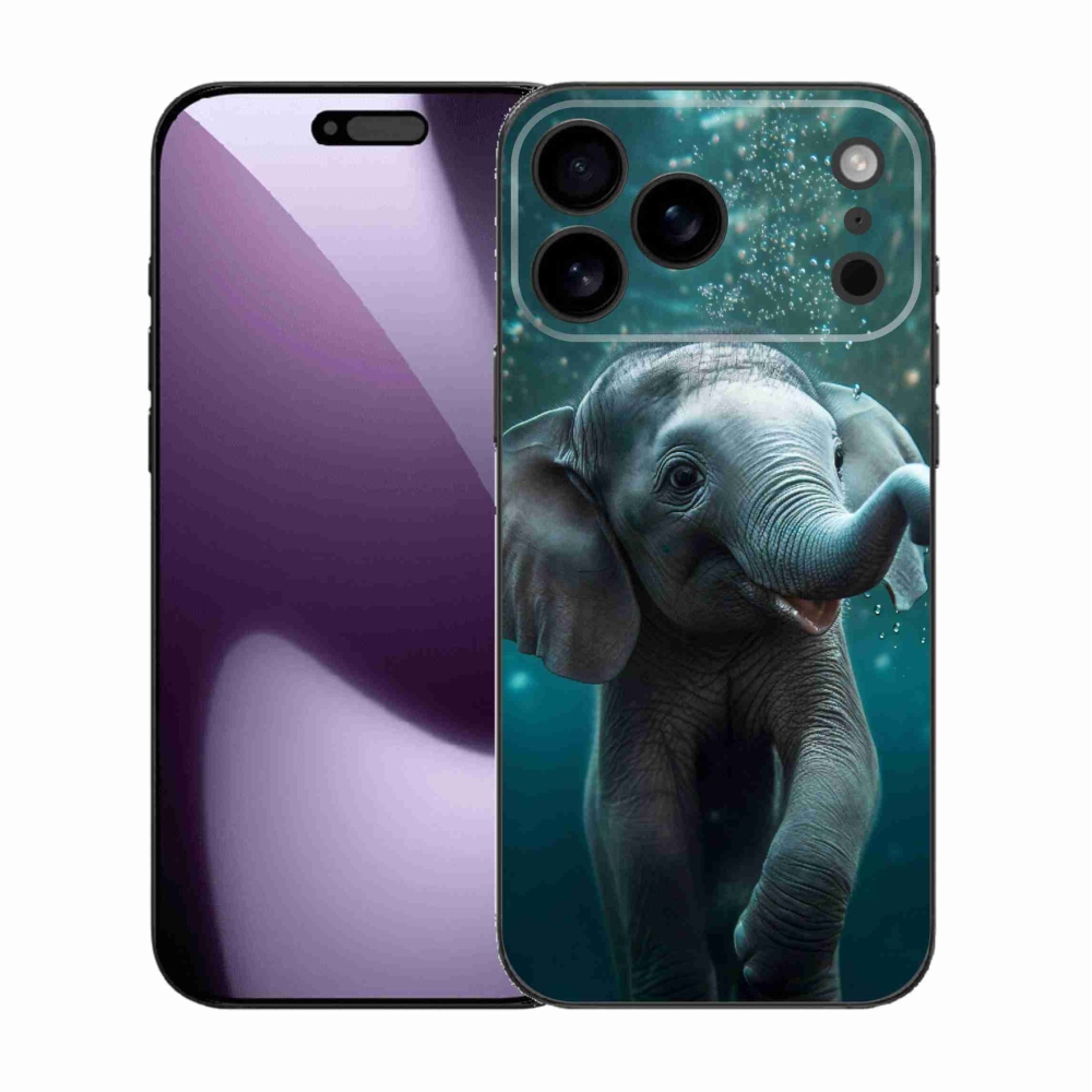 Zselés borítás mmCase iPhone 17 Pro Max készülékhez - elefánt a víz alatt