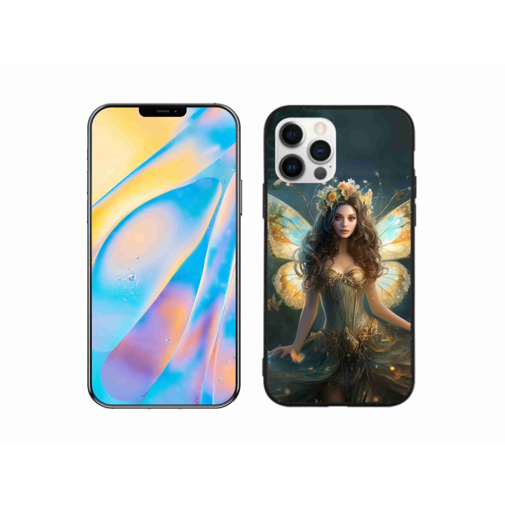 Gél borítás mmCase iPhone 12 készülékhez - pillangó nő