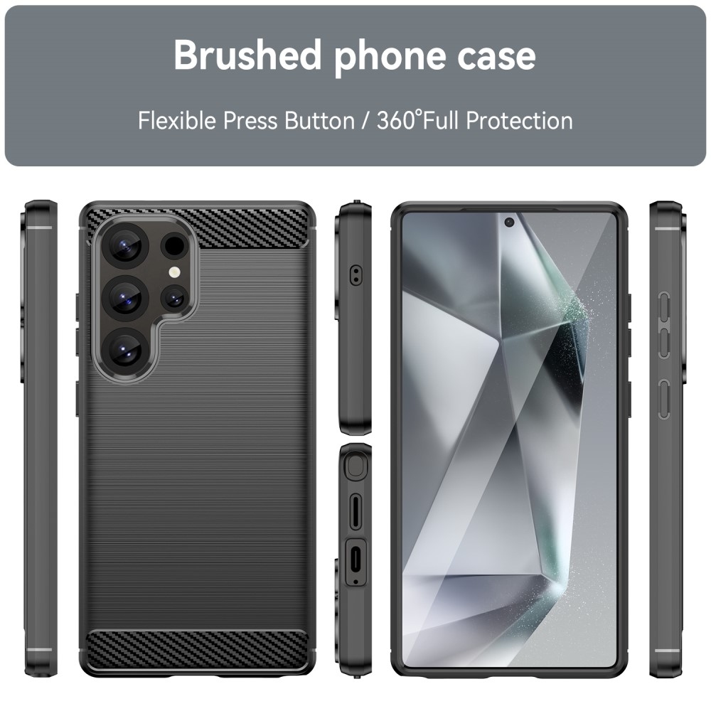 Szénálló zselés tok Samsung Galaxy S25 Ultra készülékhez - fekete