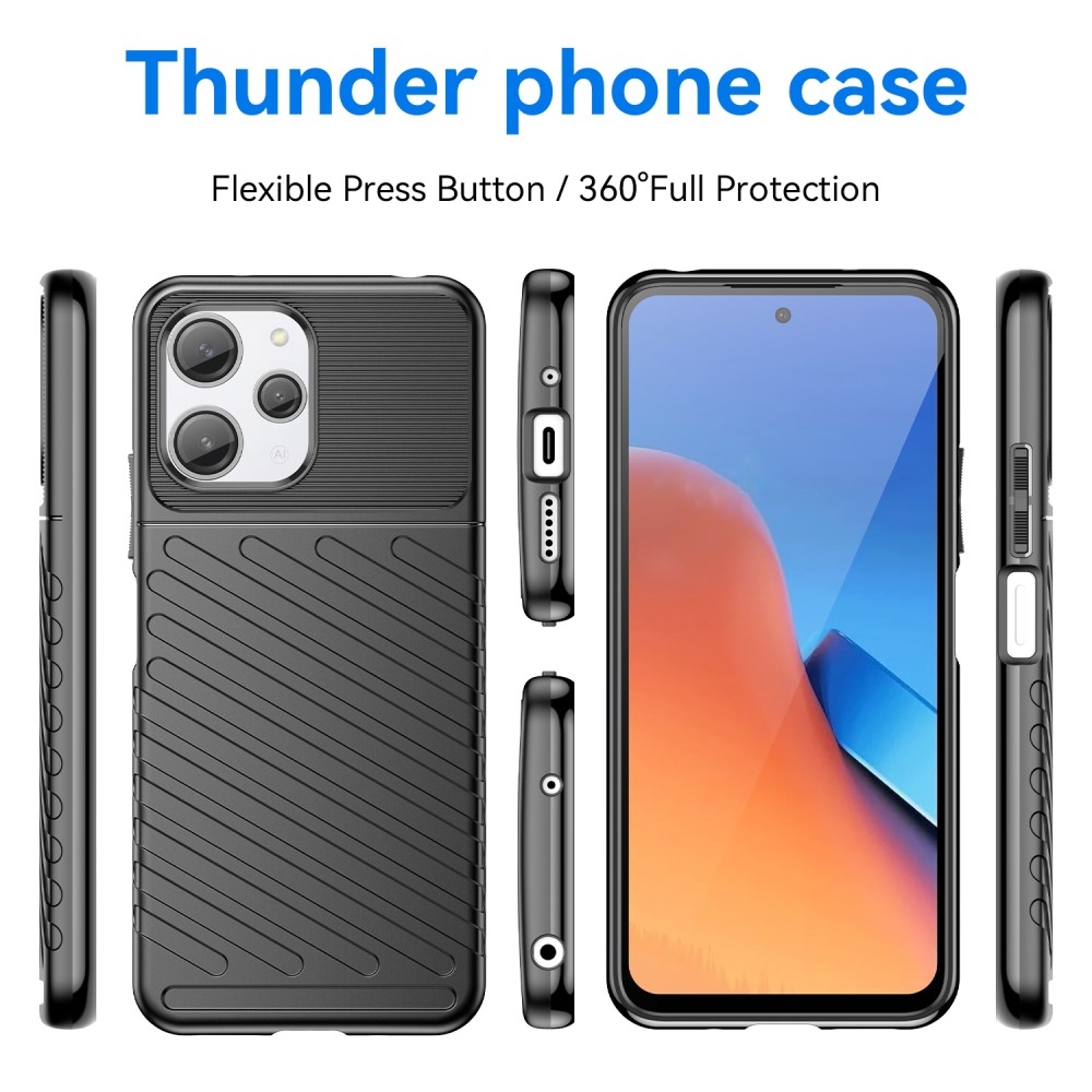 Thunder tartós zselés tok Xiaomi Redmi 12 4G/5G készülékhez - fekete