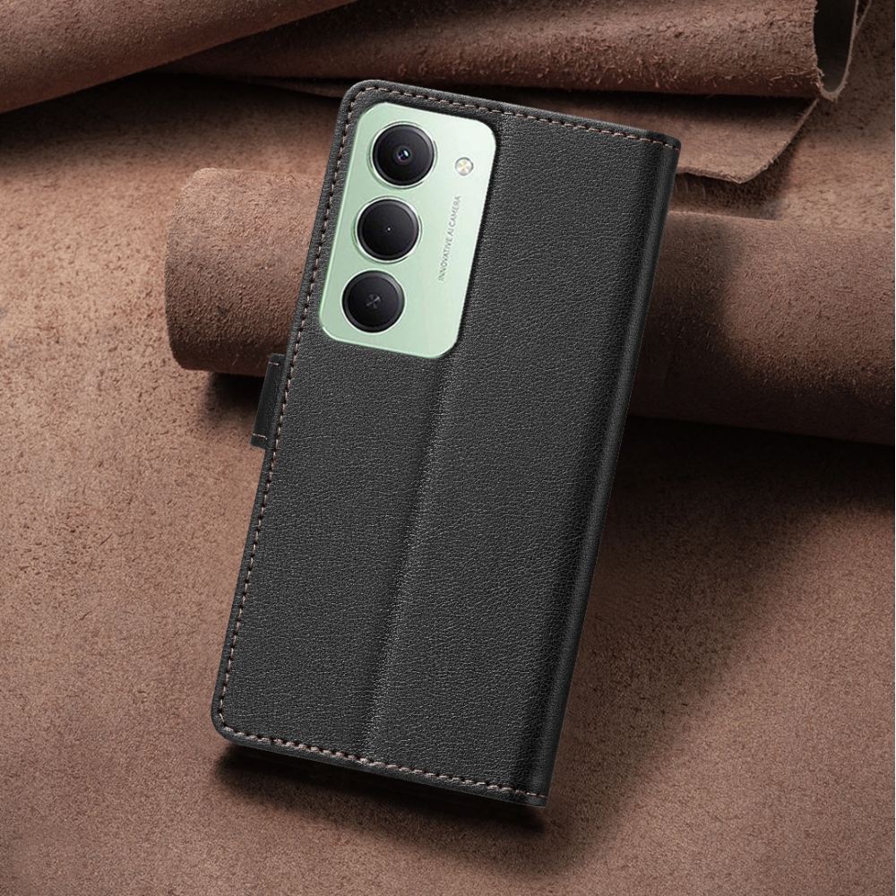 BINFEN könyvtáska Xiaomi Redmi 15 5G (169mm) - fekete