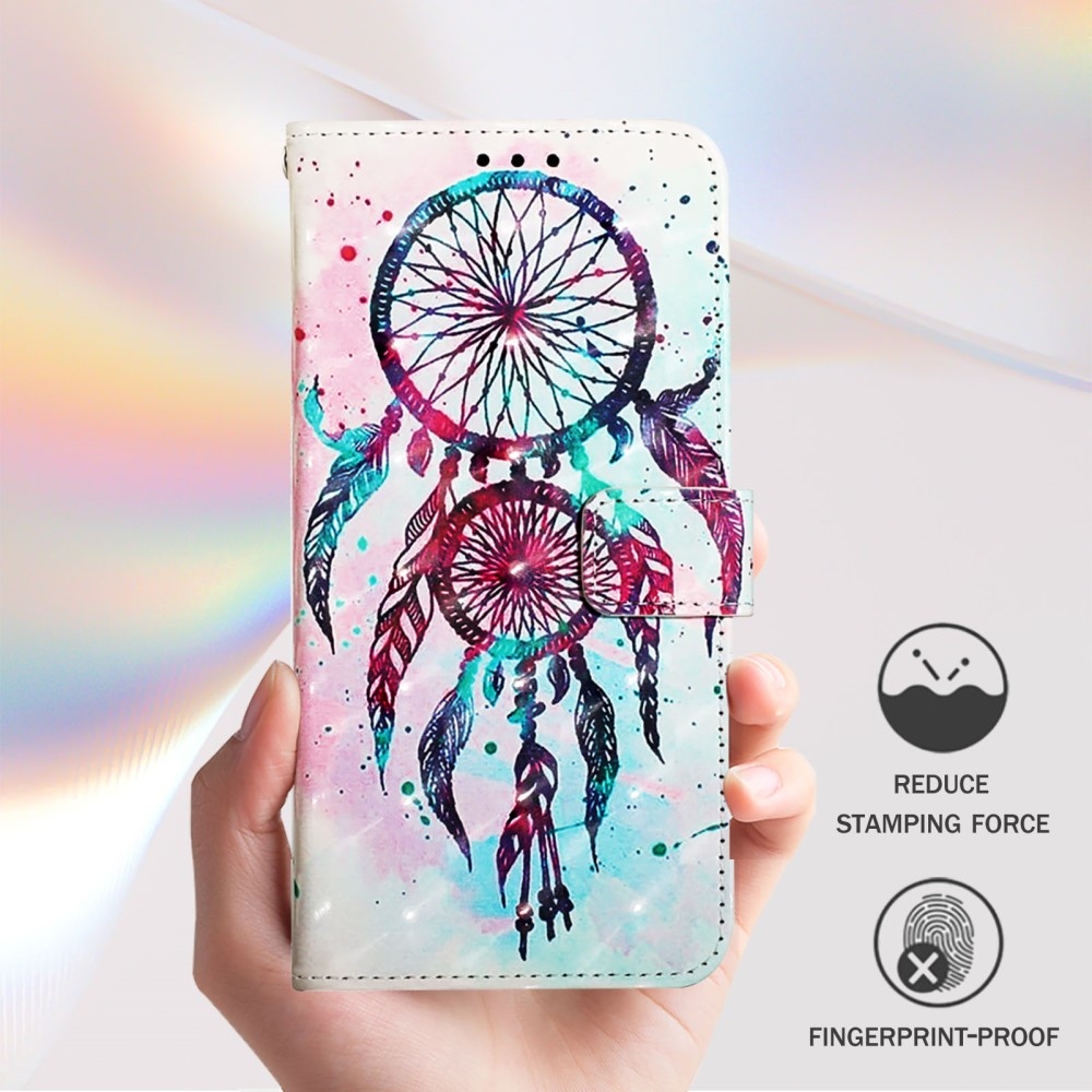 Patte könyv tok Samsung Galaxy M55 5G-hez - színes álomfogó