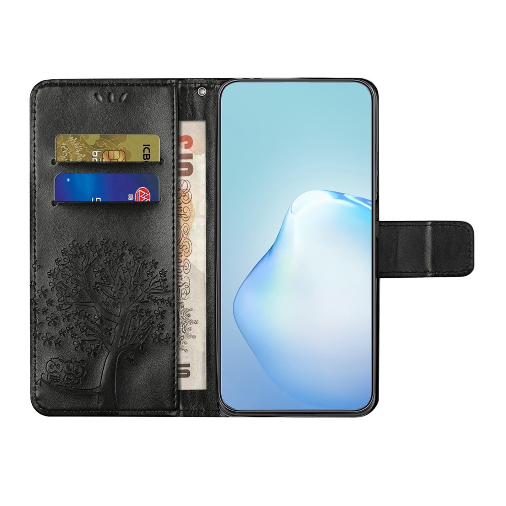 Fás könyv tok Samsung Galaxy A56 5G - fekete