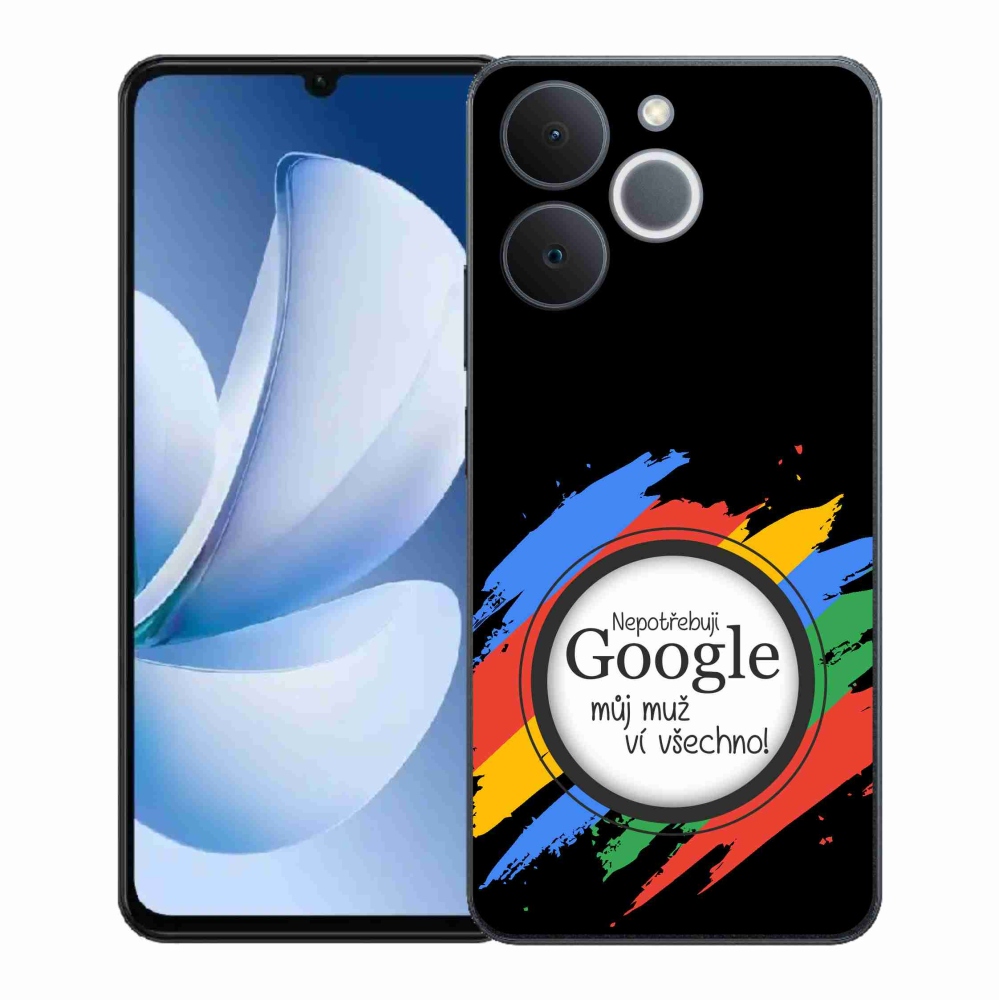 Gél borító mmCase a Realme Note 70T-hez - az ember mindent tud fekete háttérrel