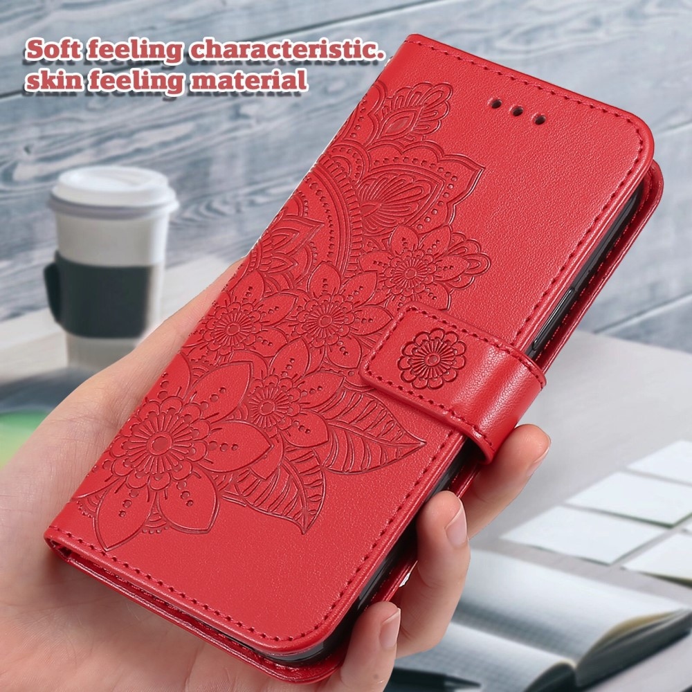 Mandala könyv tok a Vivo V50 Lite 4G/5G készülékhez - piros