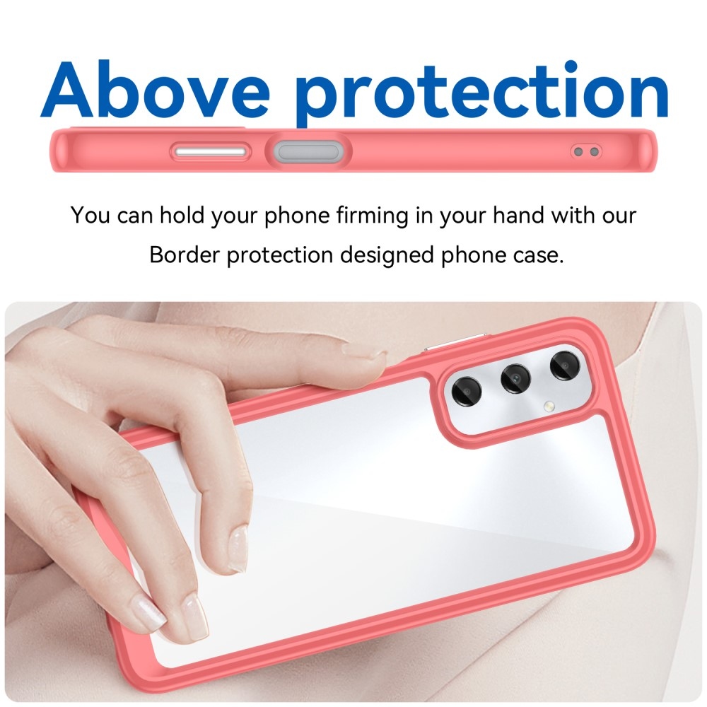 Gél tok kemény hátlappal Samsung Galaxy A05s készülékhez - piros
