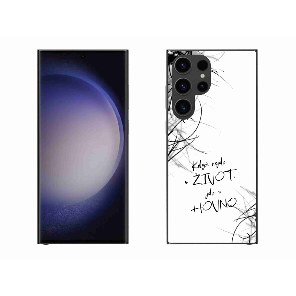 Gél borítás mmCase Samsung Galaxy S23 Ultra 5G - vicces szöveg 16 fehér háttér