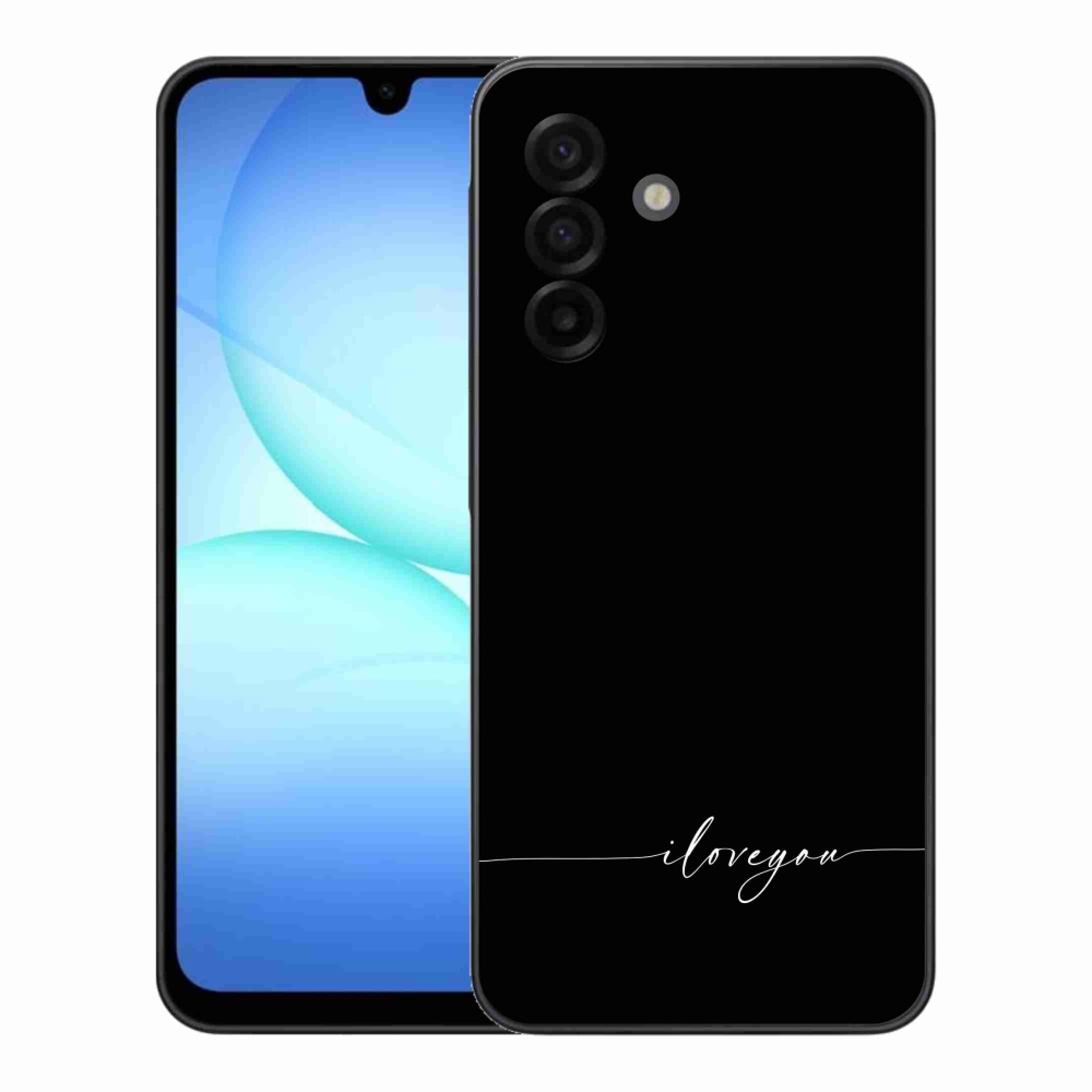 Gél borítás mmCase Samsung Galaxy A17 4G/5G - I love you fekete háttérrel