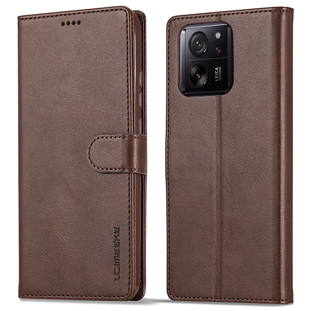 IMEEKE könyvtáska Xiaomi 13T/13T Pro - barna