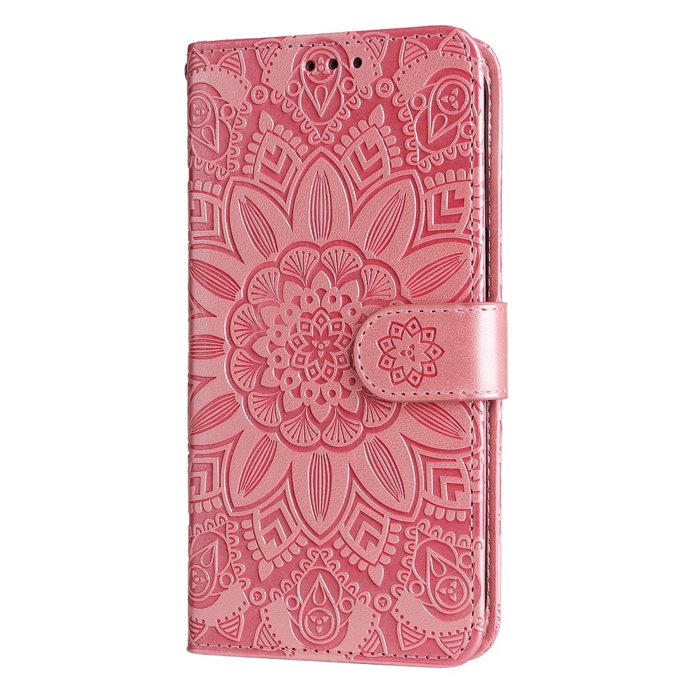 Napraforgó könyv tok Xiaomi Redmi Note 14S/Note 13 Pro 4G/Poco M6 Pro - rózsaszínű