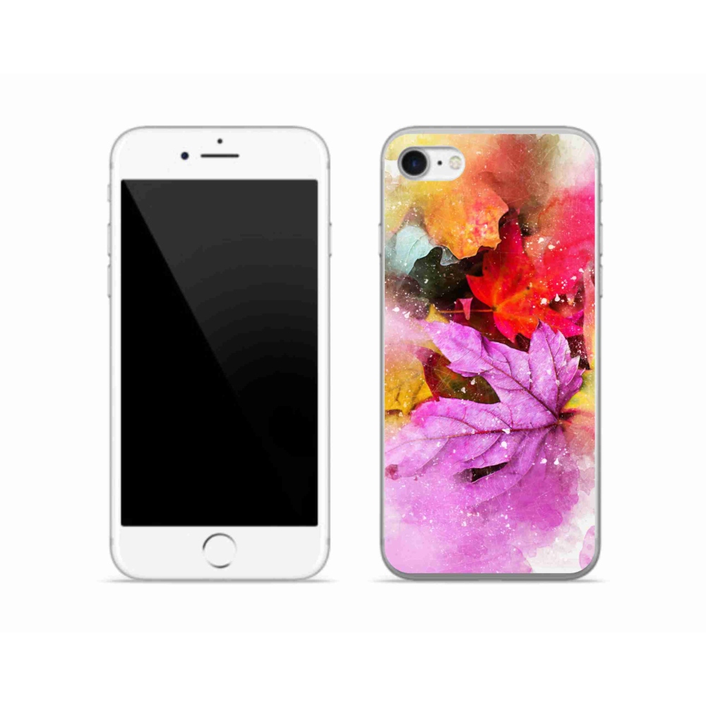 Zselés borítás mmCase iPhone SE (2022) - színes levelek
