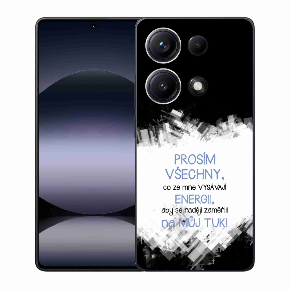 Gél borító mmCase a Xiaomi Redmi Note 14S-hez - vicces szöveg 1 kék