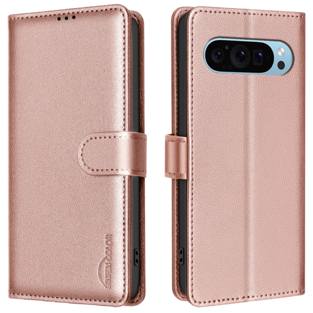 BNF könyv tok Google Pixel 9/9 Pro készülékhez - rózsaarany