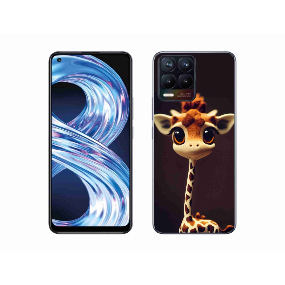 Zselés borítás mmCase a Realme 8 Pro-hoz - kis zsiráf