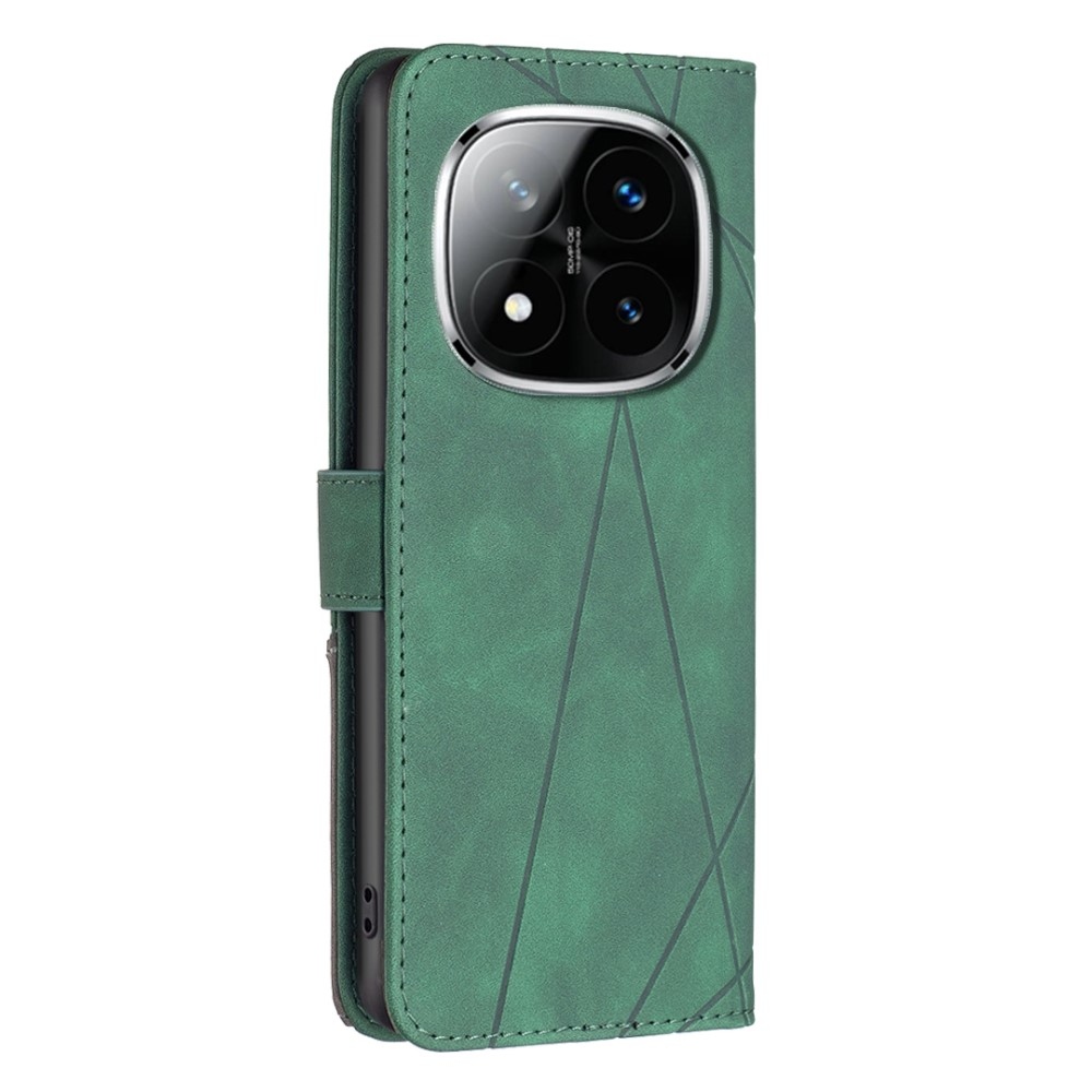 BNF háromszög alakú könyvtáska Xiaomi Redmi Note 14 Pro - zöld