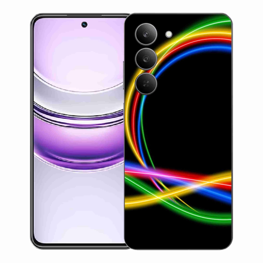 Gél borítás mmCase a Realme 14x 5G készülékhez - neon körök