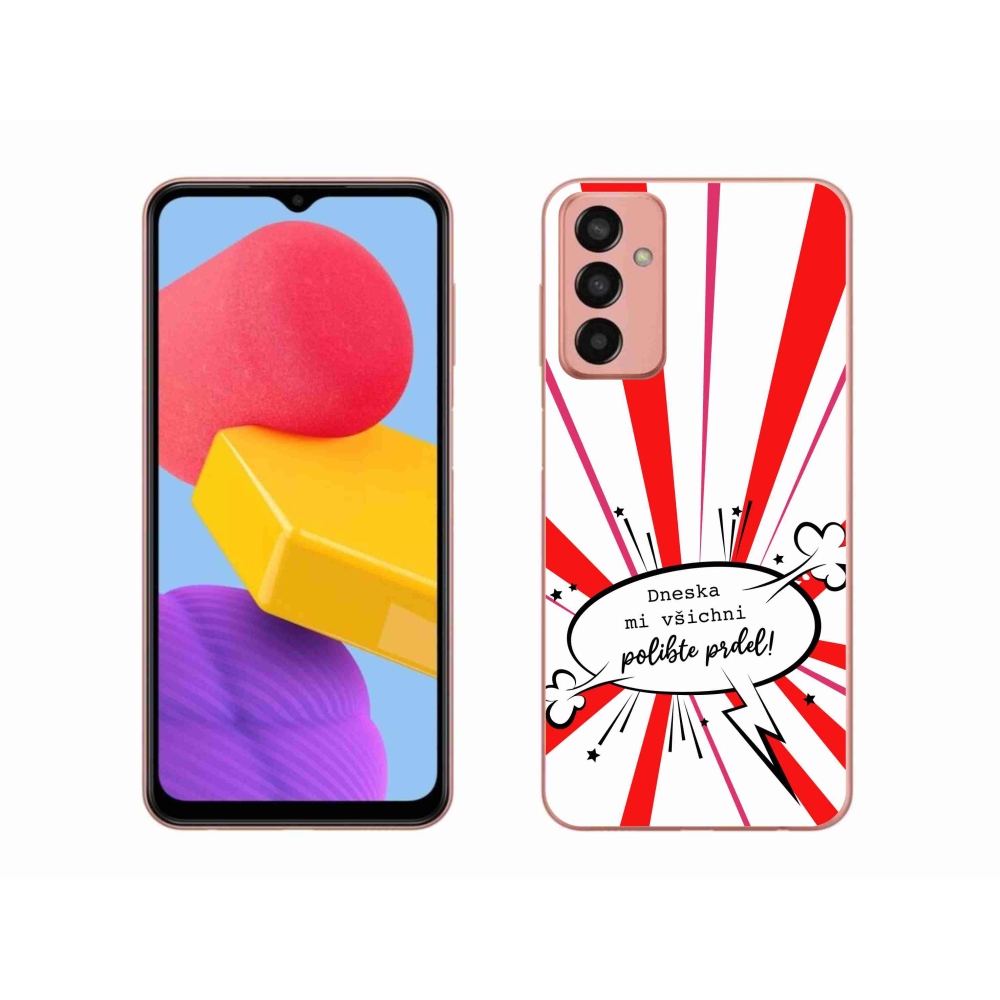 Gél borító mmCase Samsung Galaxy M13 készülékhez - vicces szöveg 15 fehér háttér