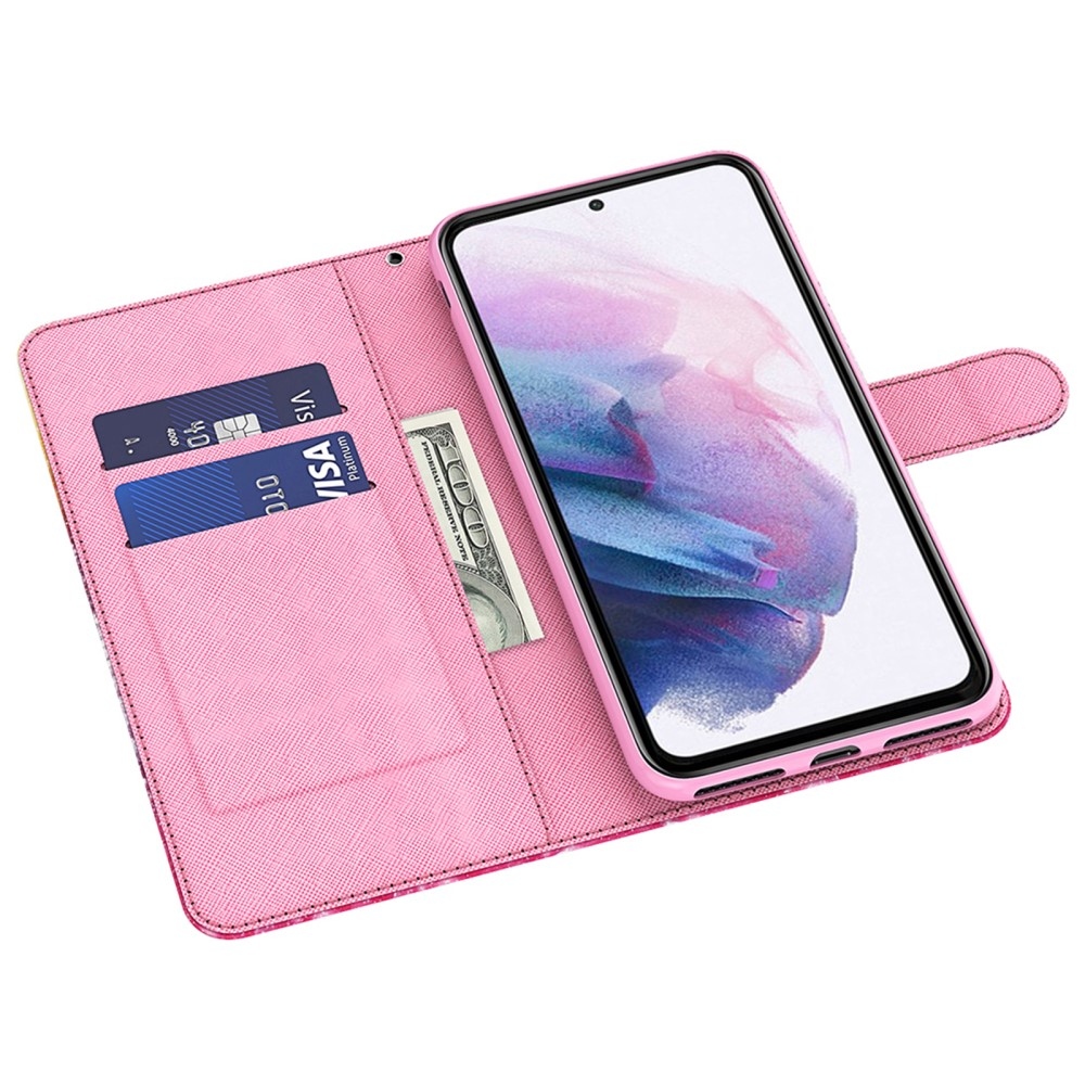 Nyomtatott könyv tok Samsung Galaxy A15 4G/5G készülékhez - kék pillangók