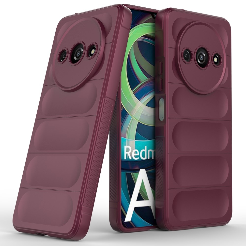 Rugg tartós zselés tok Xiaomi Redmi A3-hoz - bordó színű