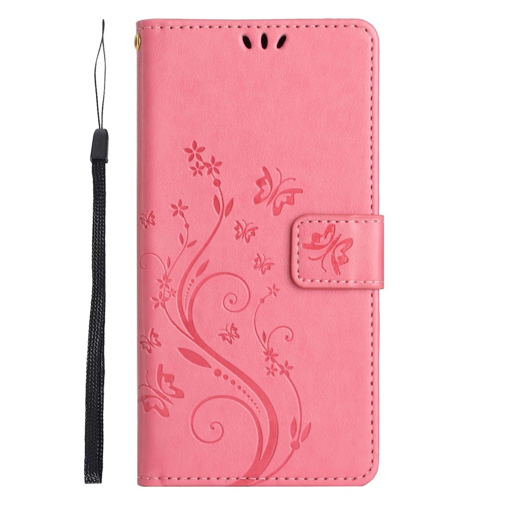 Virágok könyv tok a Xiaomi 14T Pro-hoz - rózsaszín