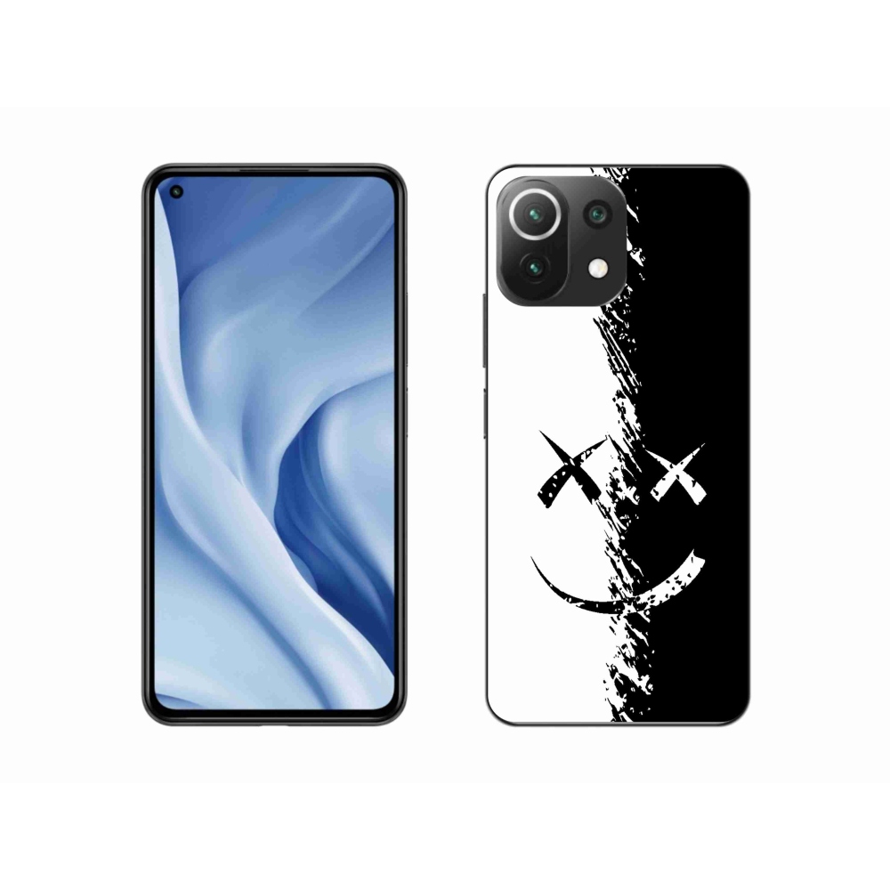 Gél borító mmCase a Xiaomi Mi 11 Lite 4G/5G-hez - fekete és fehér mosolygó