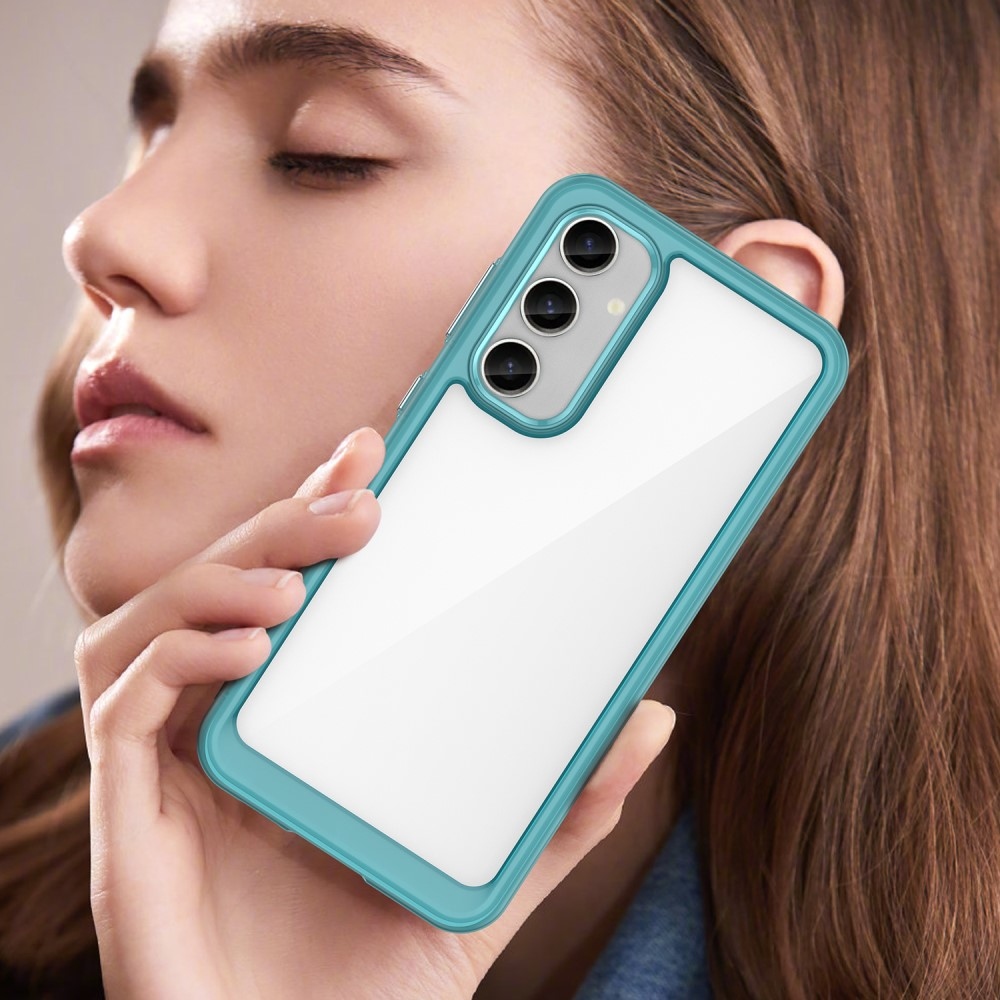 Gél tok kemény hátlappal Samsung Galaxy S23 FE készülékhez - világoskék