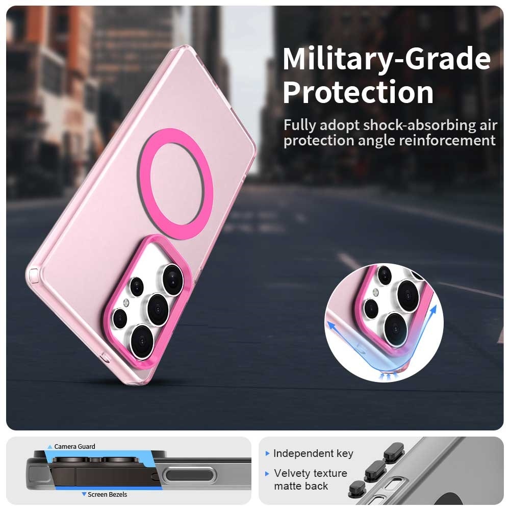 Candy zselés tok MagSafe-val a Samsung Galaxy S25 Ultra készülékre - rózsaszín