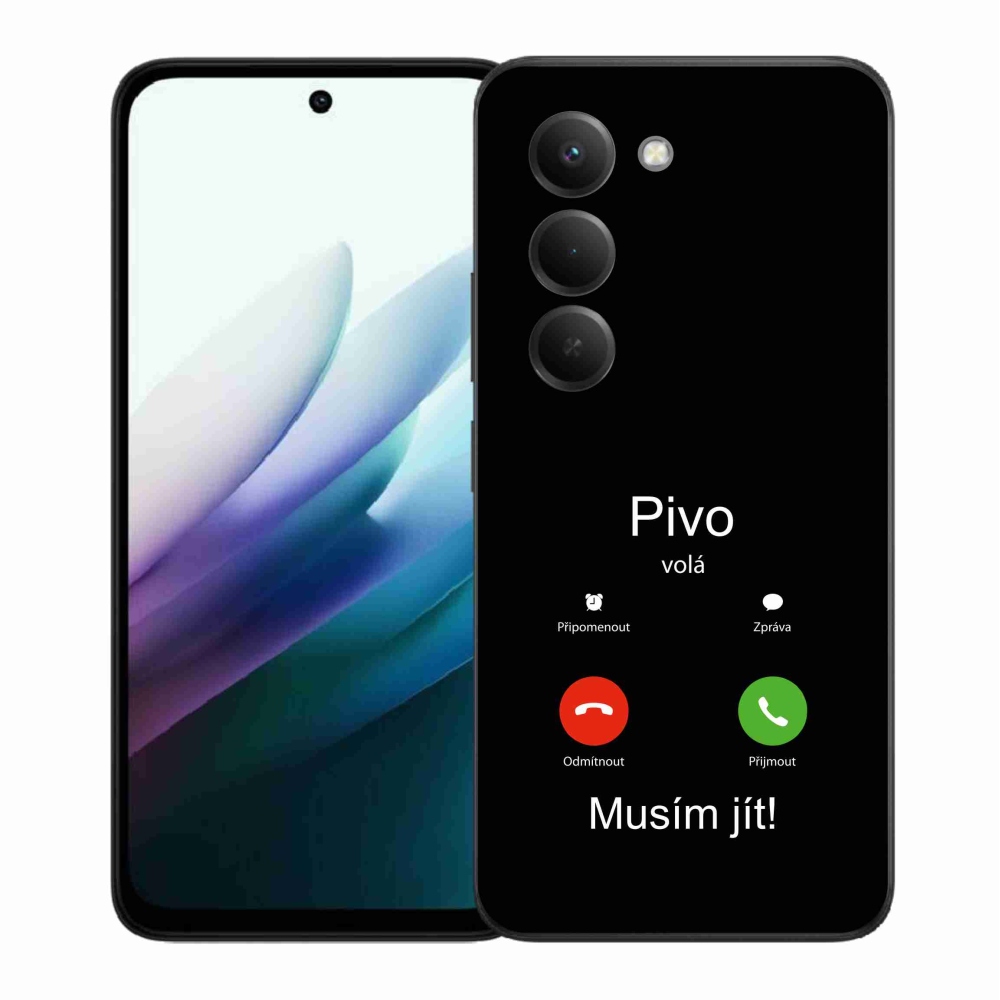 Gél borító mmCase a Xiaomi Redmi 15 4G/5G (171mm) - sör hívja fekete háttérrel